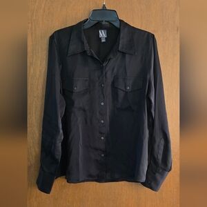 Worthington Elegant Black See Through Blouse